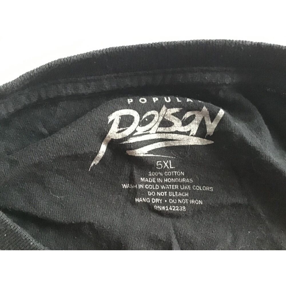 Popular Poison Graphic T Shirt Size 5XL Black Short Sleeve BROKE Quote - Picture 5 of 5
